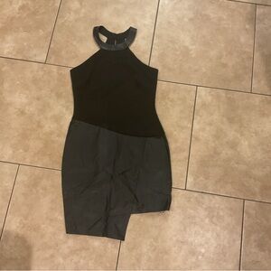 VENUS Black Halter Mini Dress